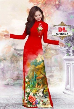 Vải áo dài phong cảnh 1646 AD 1646